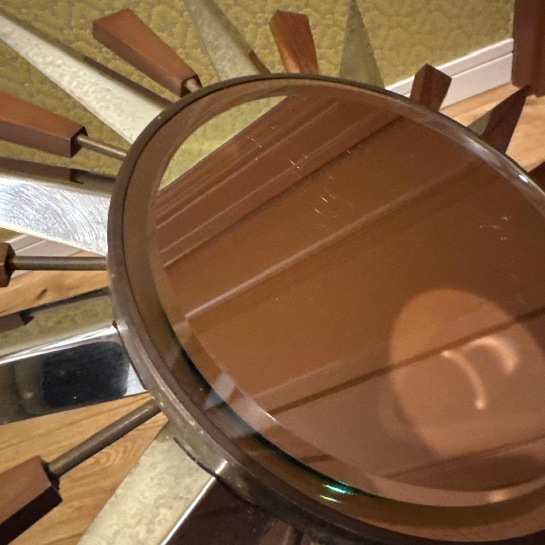 貴重 60s イギリスアンティーク MEC サンバースト ウォールミラー