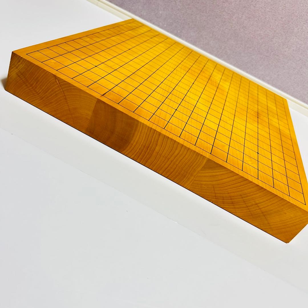 【高級天然木:ハギ3枚造り】卓上碁盤 2寸 本榧 天地柾目 ハギ盤 御碁盤 特撰