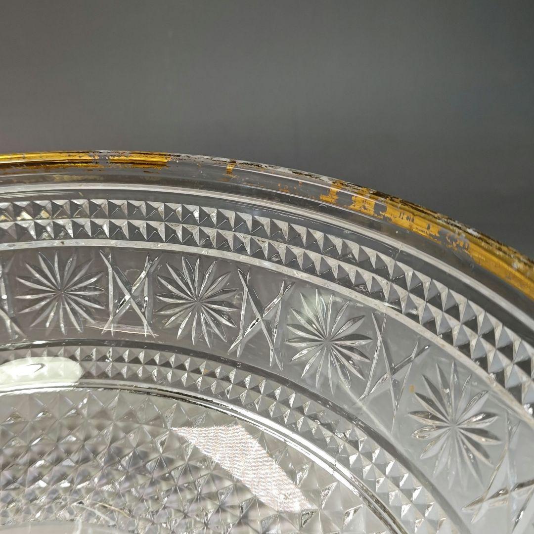 イ836 水指『水崎長寿』『義山　金縁ガラス　平水指　共箱』茶道具