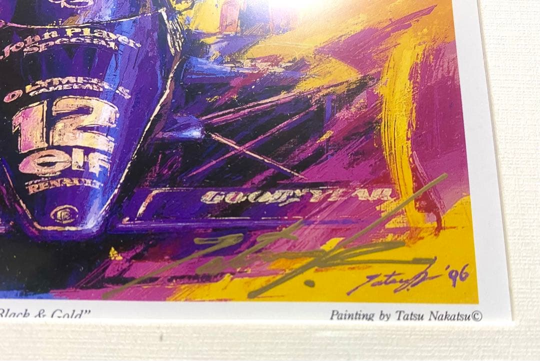 A.セナ JPS「Black & Gold」 中津達リトグラフ 額装付き 未使用