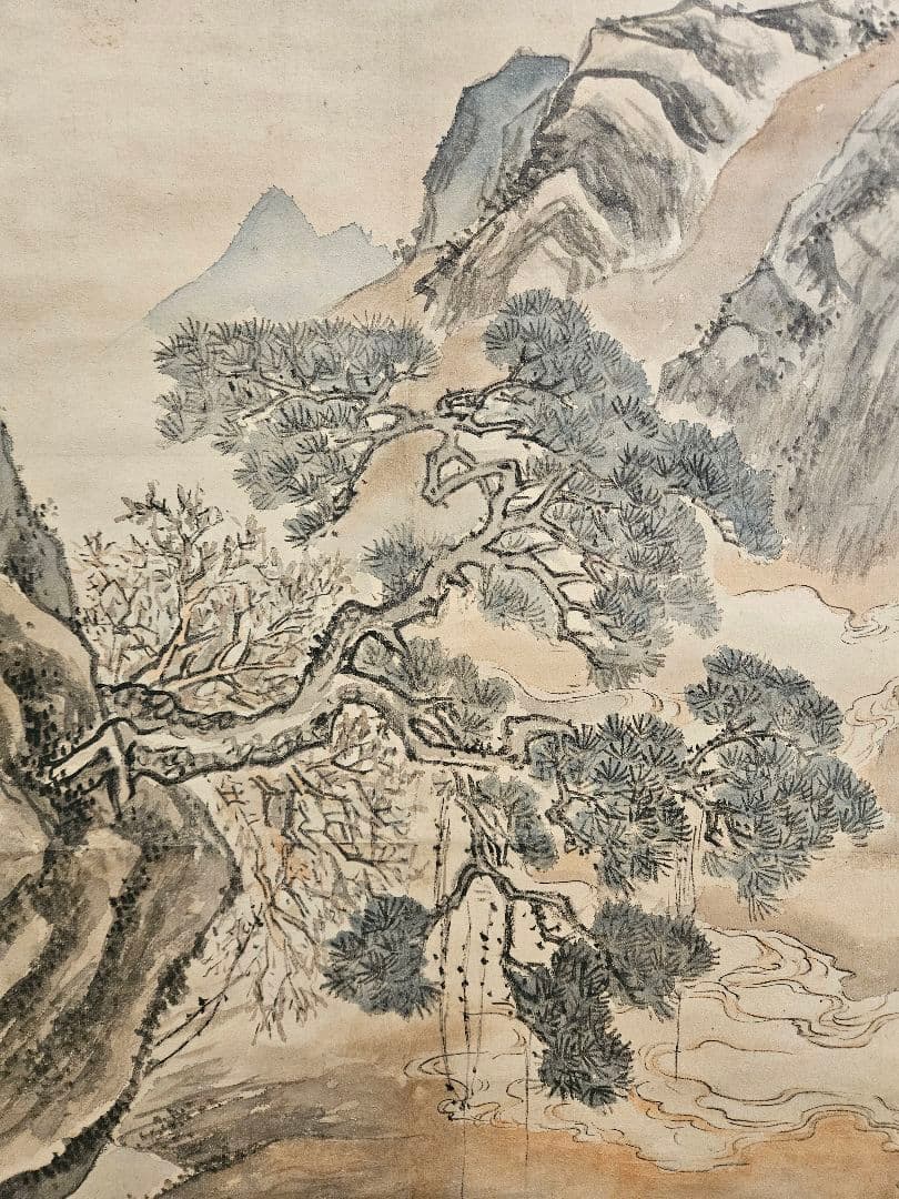 渡辺崋山［ 無我曳舟図 ］全楽堂落款 真筆 　江戸後期文人画大家　旧蔵箱入