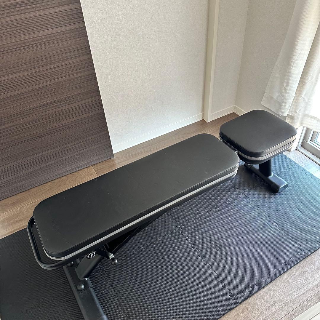 トレーニングベンチ LE-B80+iROTEC可変式ダンベル+マット