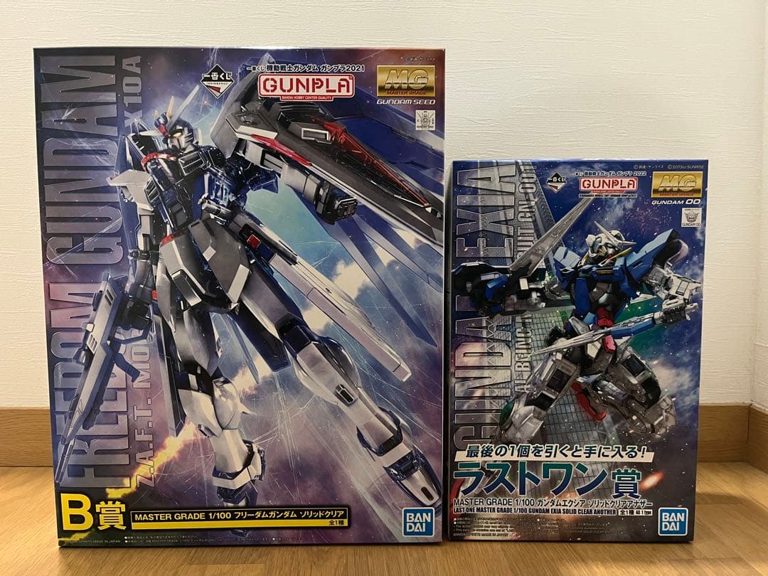 1 未組立　ガンプラくじ　MG 1/100 フリーダム　エクシア