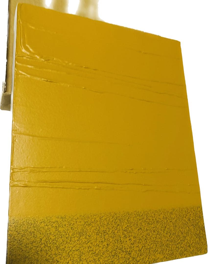 佐久間　尊経　アクリル画　光彩(無限に)-(黄土) 1990