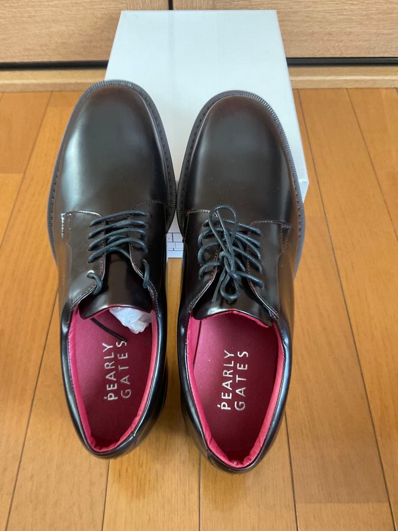 新品 未使用 パーリーゲイツ ゴルフシューズ 革靴 ブラック 26.5