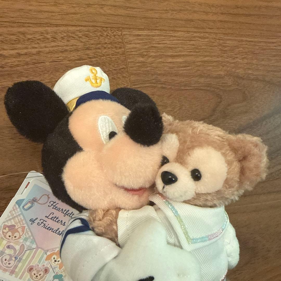 ハートフェルトレターズオブフレンドシップ ぬいぐるみバッジ ダッフィー ミッキー