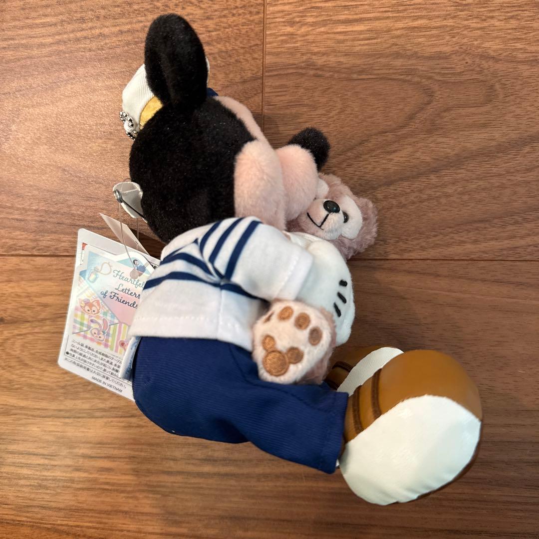 ハートフェルトレターズオブフレンドシップ ぬいぐるみバッジ ダッフィー ミッキー