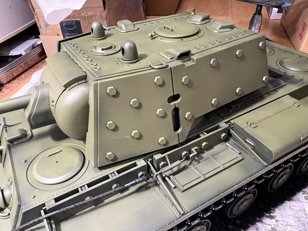 ヘンロン 戦車 KV-1s 新品 組み直し 塗装済 フルセット プレオーダー品