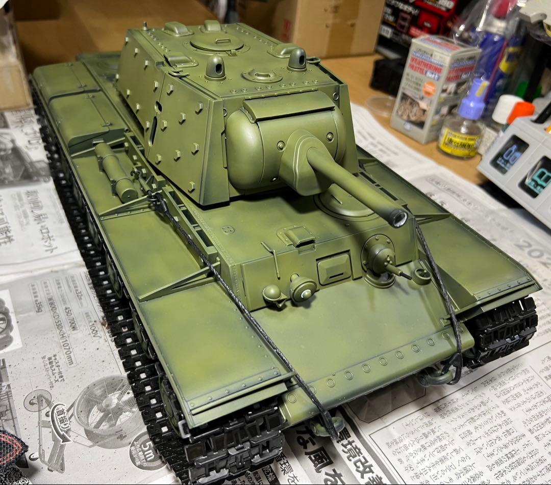 ヘンロン 戦車 KV-1s 新品 組み直し 塗装済 フルセット プレオーダー品
