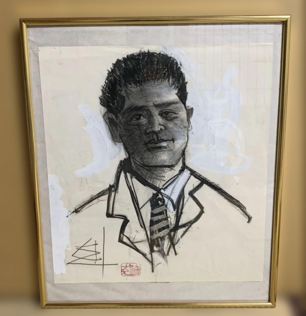 原画　サントリー広告デッサン　須田剋太