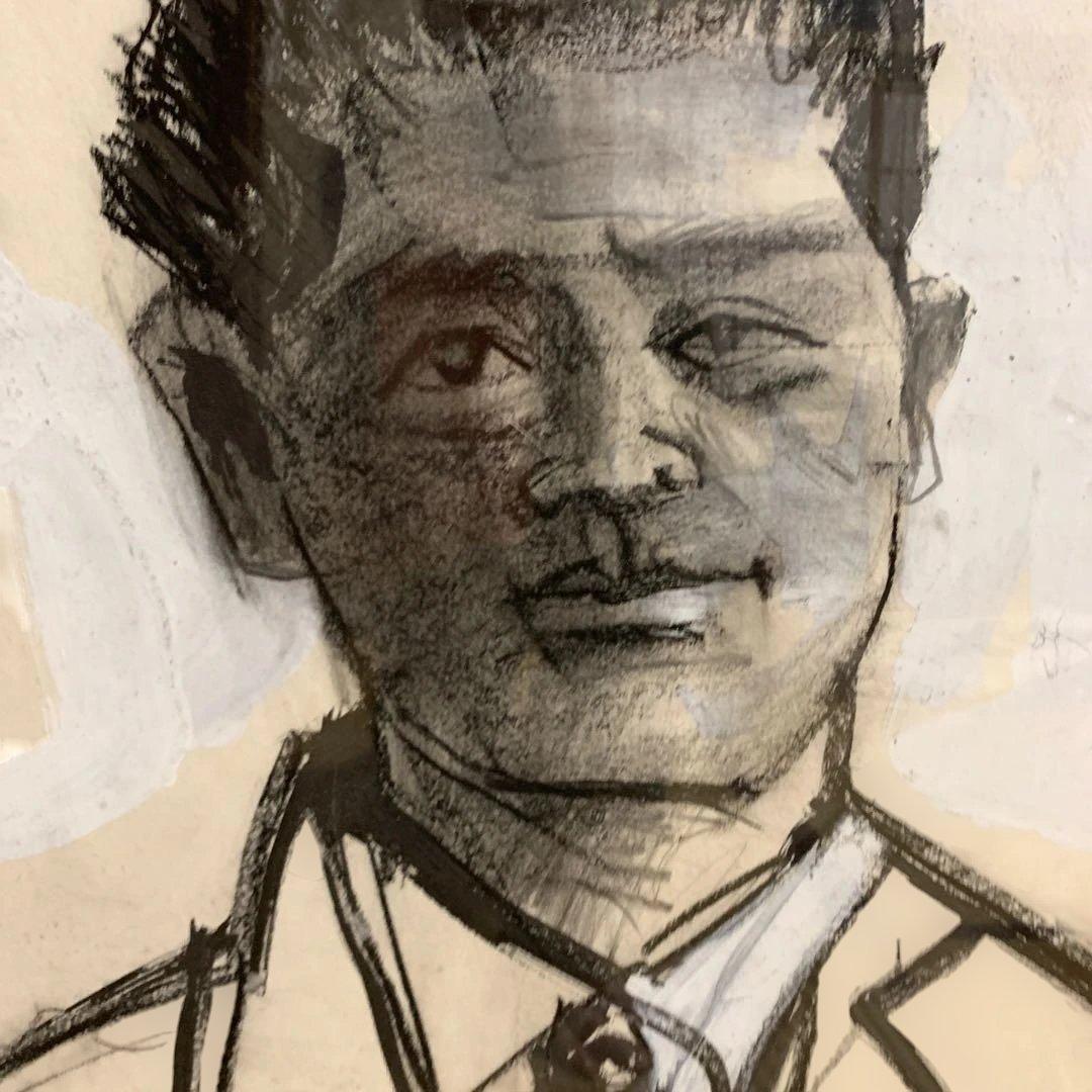 原画　サントリー広告デッサン　須田剋太