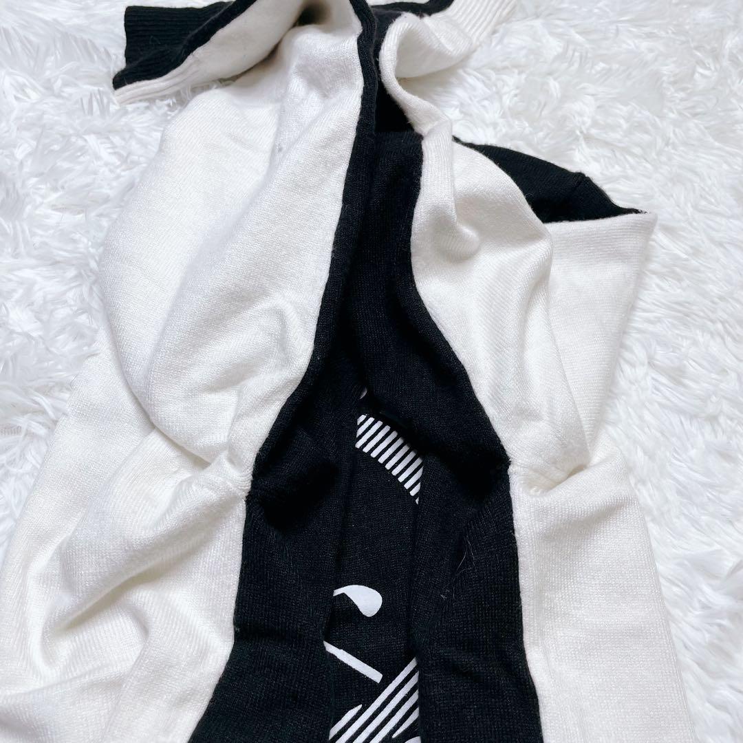 完売品マークアンドロナ 近年 バイカラー クルーネック　セーター スカル ドクロ