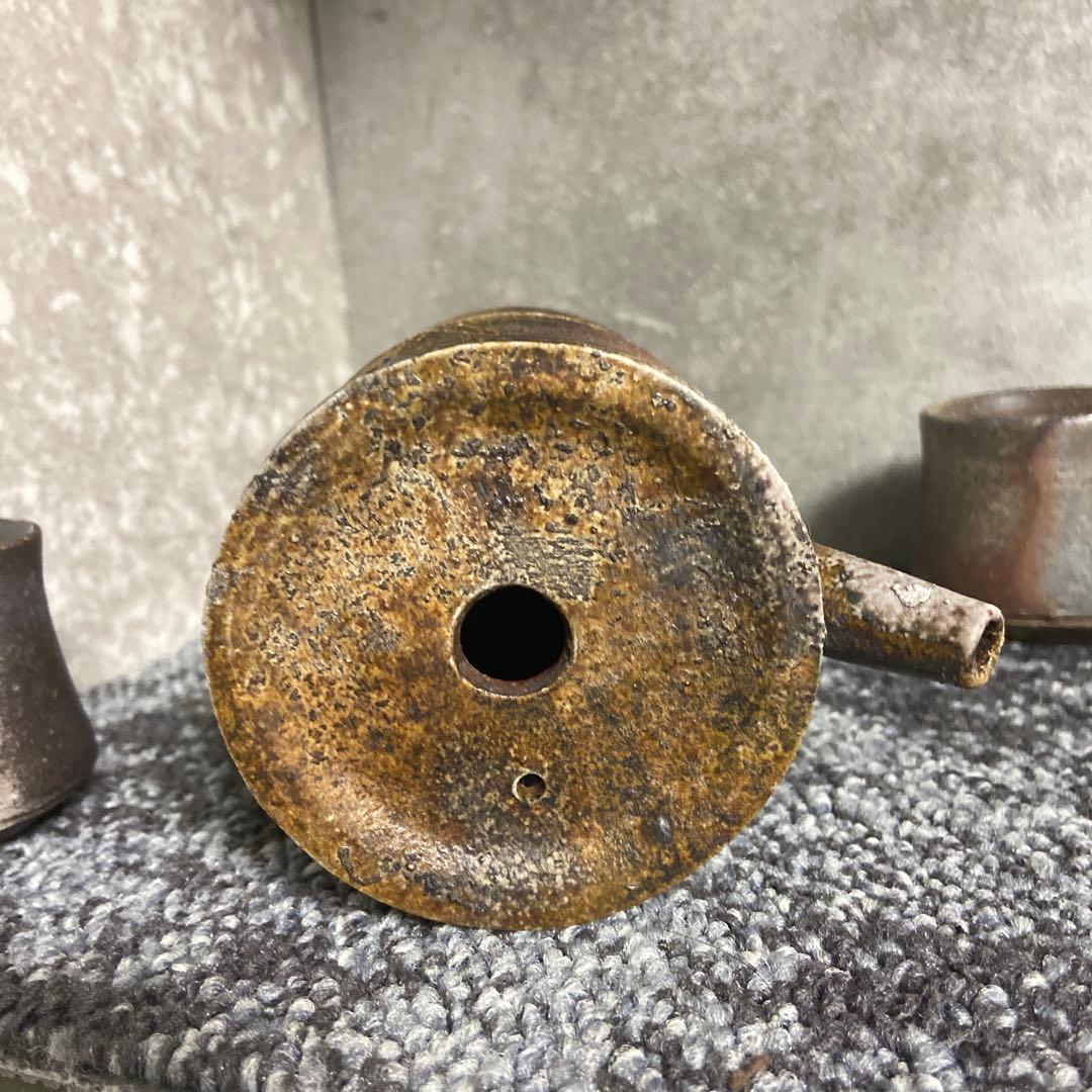 備前焼　斎藤隆　酒器セット　酒注ぎ　徳利　酒呑　ぐい呑