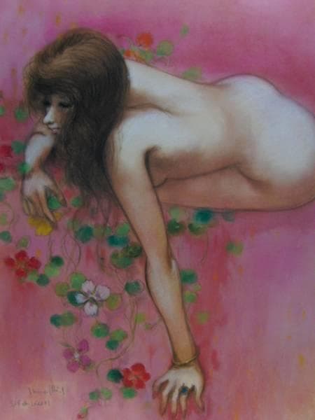 古沢 岩美、きんれんか、希少画集画、新品額装付