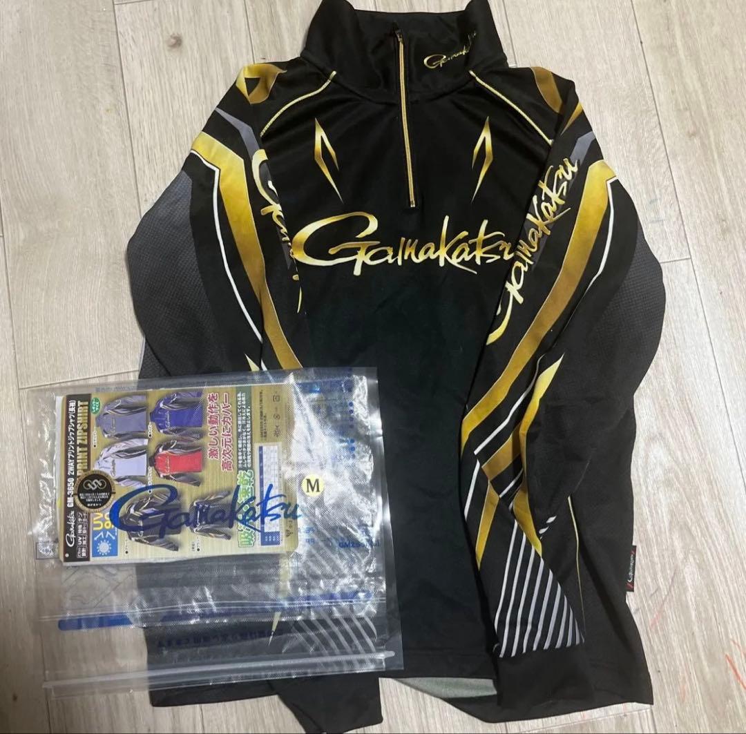 がまかつ　2wayプリントジップシャツ　Mサイズ　美品