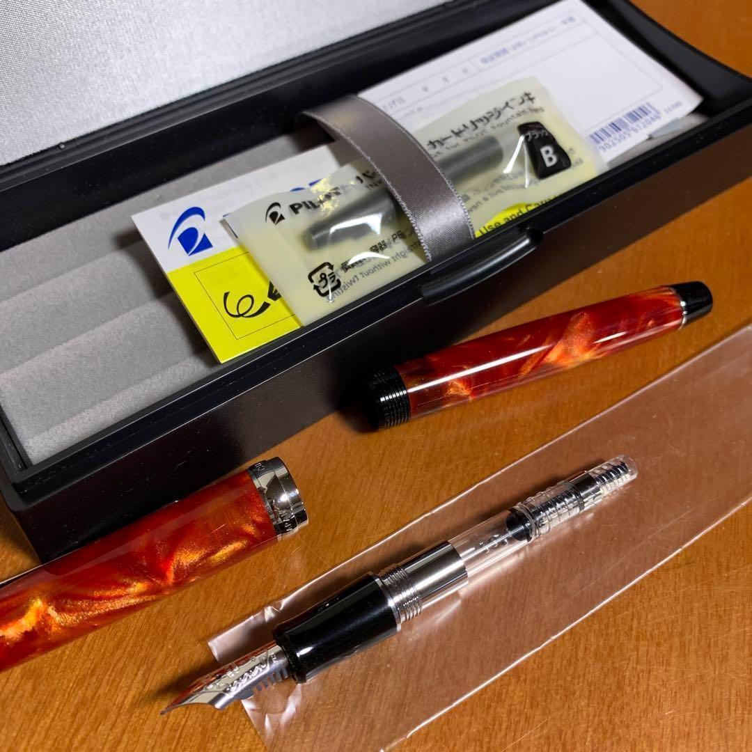 パイロット カスタムヘリテイジSE マーブルオレンジ F(細字)