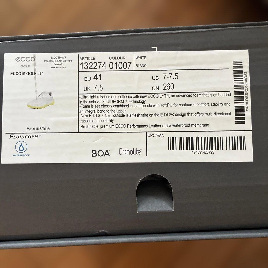 カズちゃんさん専用。ECCO ゴルフシューズ BOAフィット ホワイト