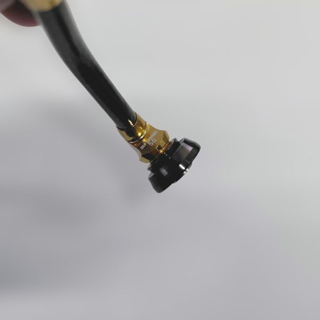 SLP カーボンライトハンドル50mm Iシェイプウッドノブ付き