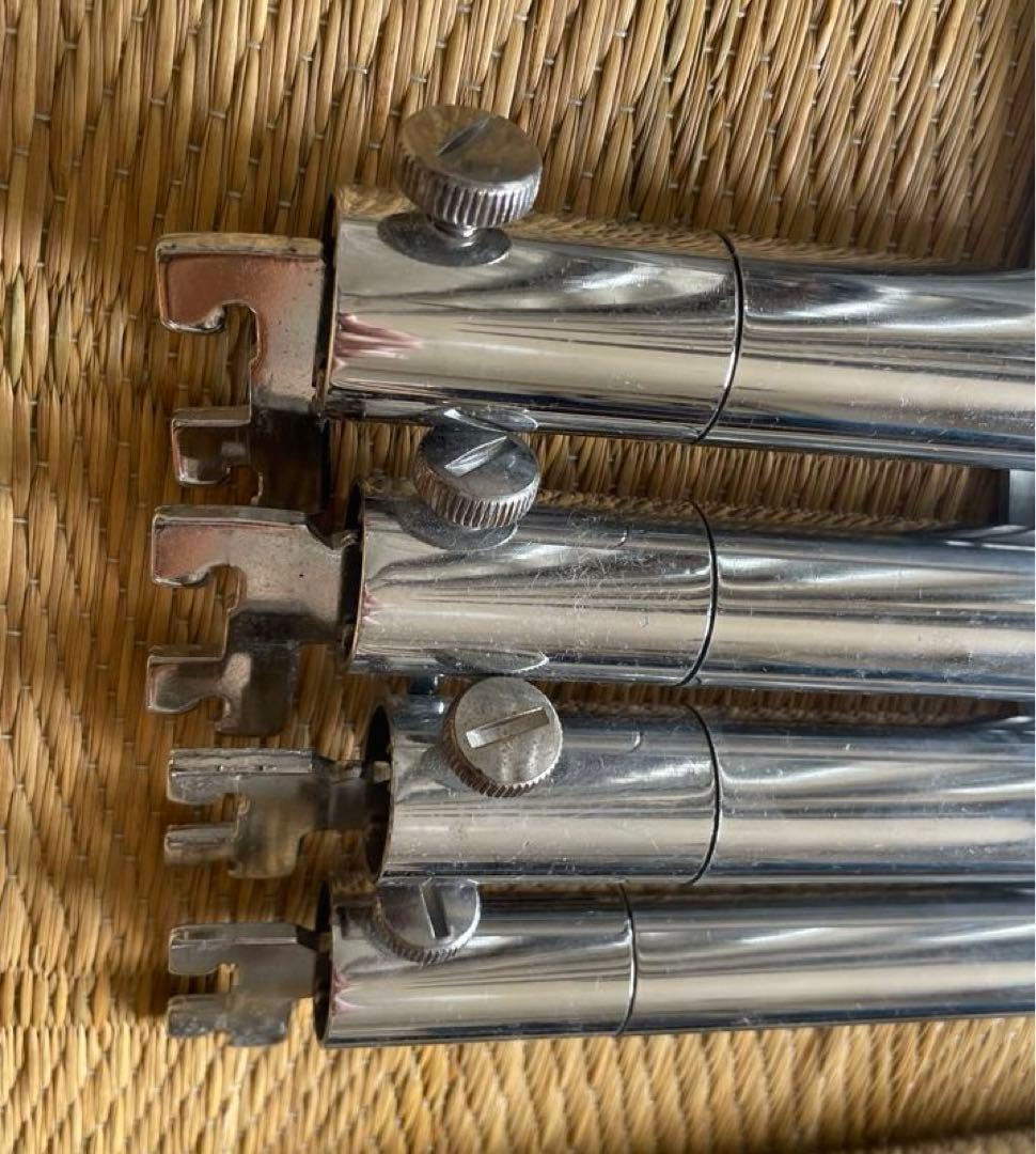 クロムメッキ 店舗什器 ポール8本　バー5本