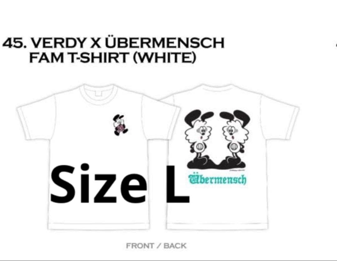 VERDY x G-DRAGON Ubermensch T-Shirt 白 L