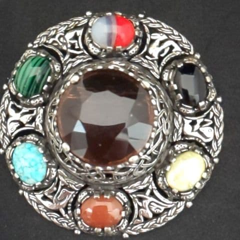 希少！！！イギリス ヴィンテージ MIRACLE社 大きなブローチ ネックレス