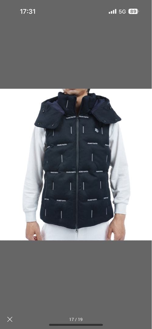 最安値‼️PEARLY GATES フード付きダウンベスト サイズ6