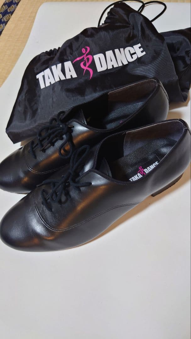 TAKA DANCE ブラック 男性用シューズ 収納バッグ付き　26cm