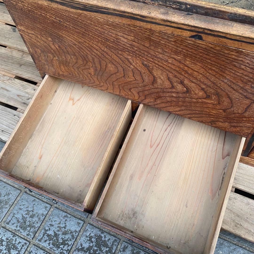 時代物 長火鉢 5杯 引き出し付き 古道具 昭和レトロ 古民家 インテリア