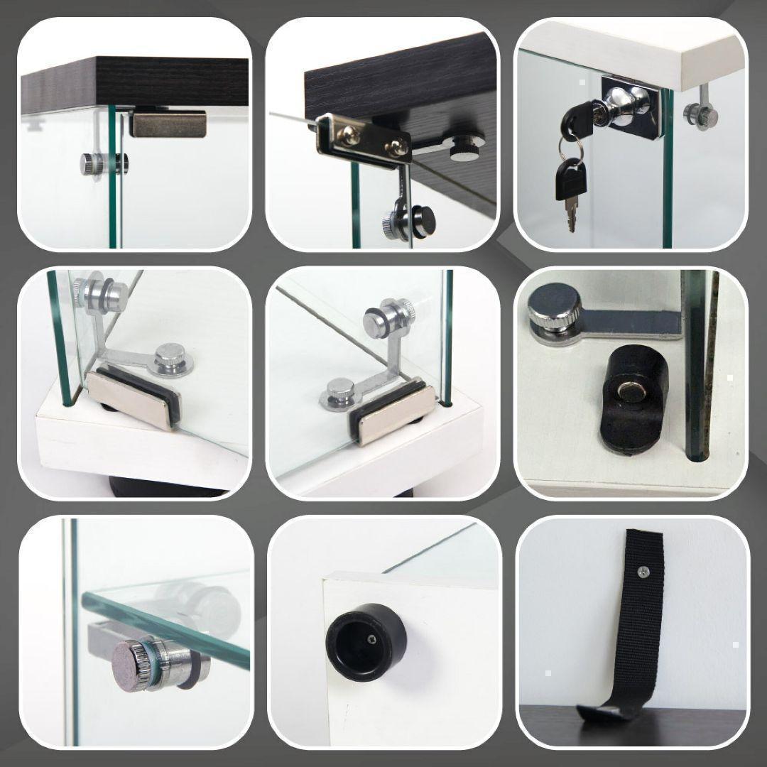 ガラスケース 2段両扉 コレクションケース フィギュア 棚 ショーケース1998