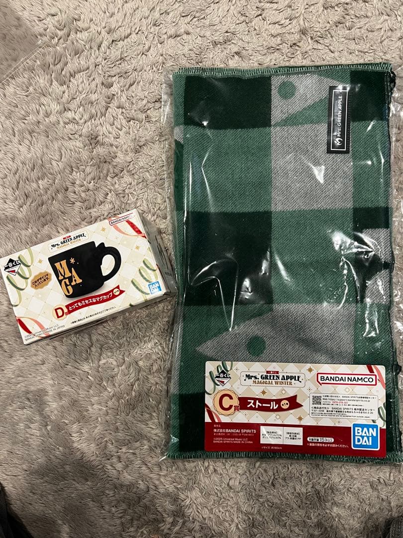ミセス 一番くじ C賞ストール D賞マグカップMrs.GREEN APPLE