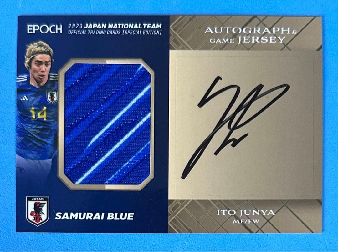 EPOCH 2023 日本代表 直筆サインジャージーカード 柏レイソル 伊東純也