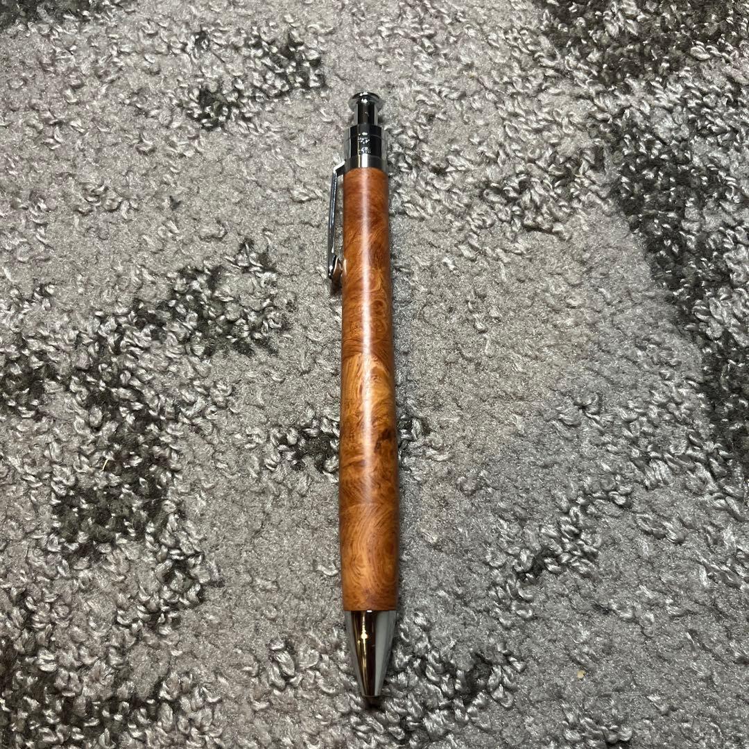 花梨こぶ杢の木製ボールペン 本体 木製ケース付き
