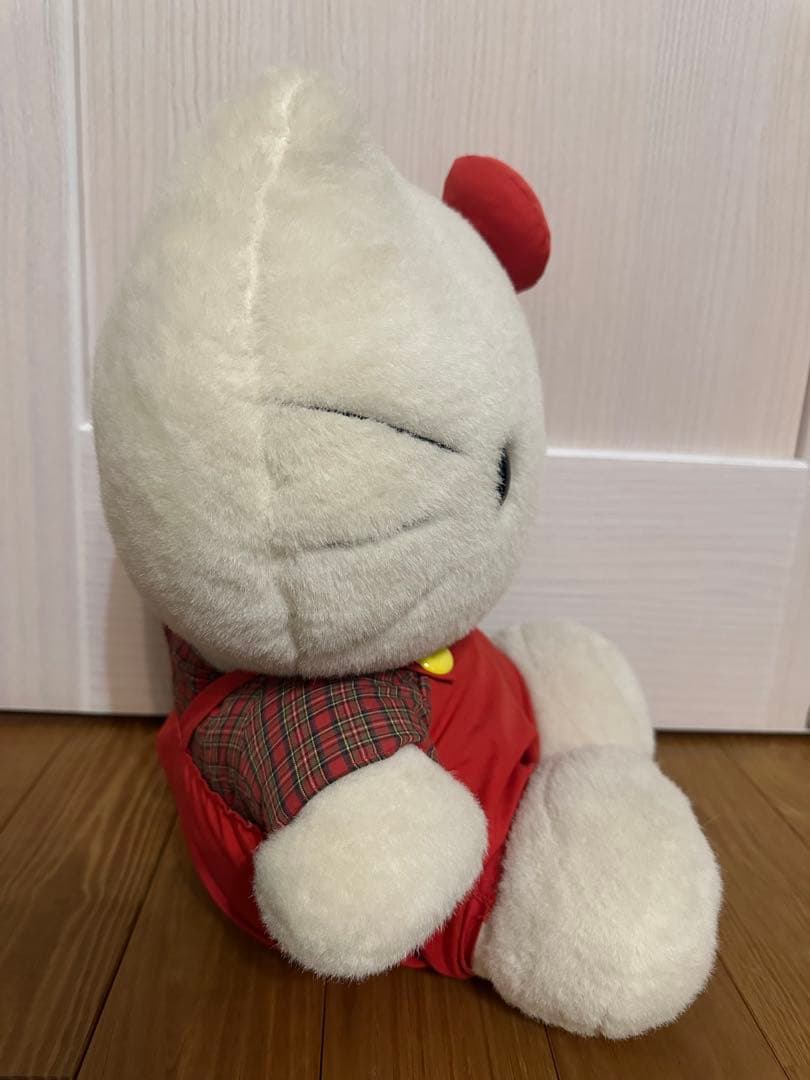 ハローキティ ぬいぐるみ チェック柄 平成レトロ サンリオ 人形