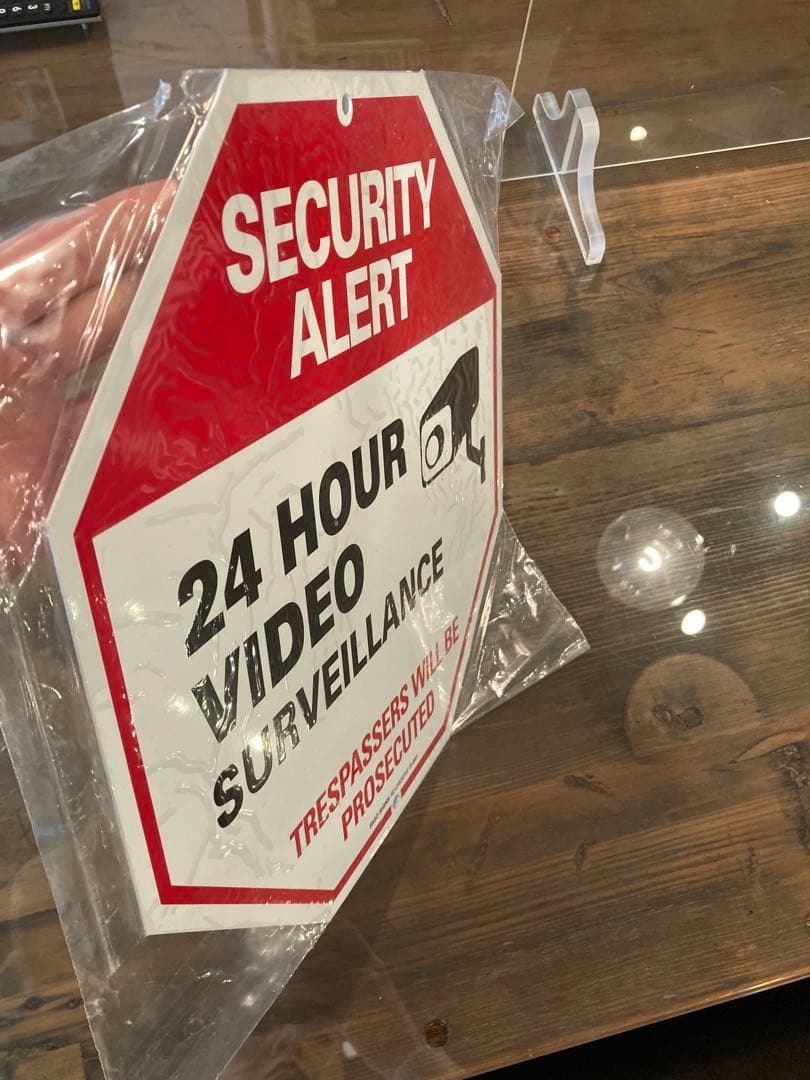 【新品未使用】SIGO SIGNS セキュリティアラート看板