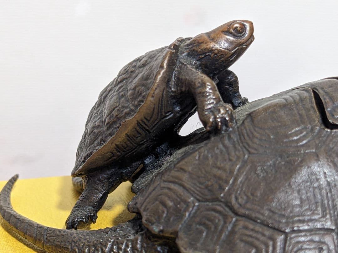 ♦亀形香炉 蝋型細密鋳金 未使用品 高岡銅器 瑞峰 置物 飾り 工芸品 骨董品