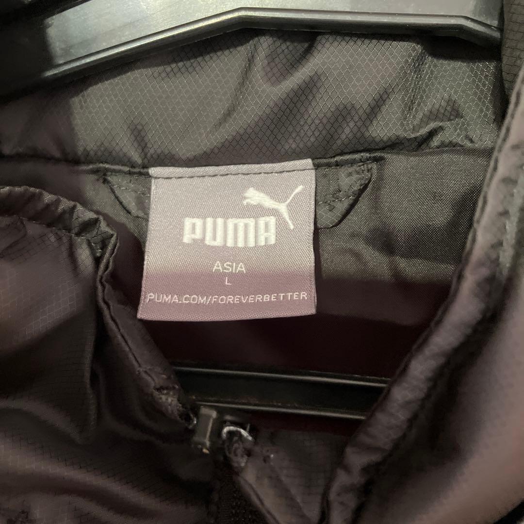 PUMA ブラック ウィンドブレーカー L 中綿ウォーマー　サッカー　上下セット