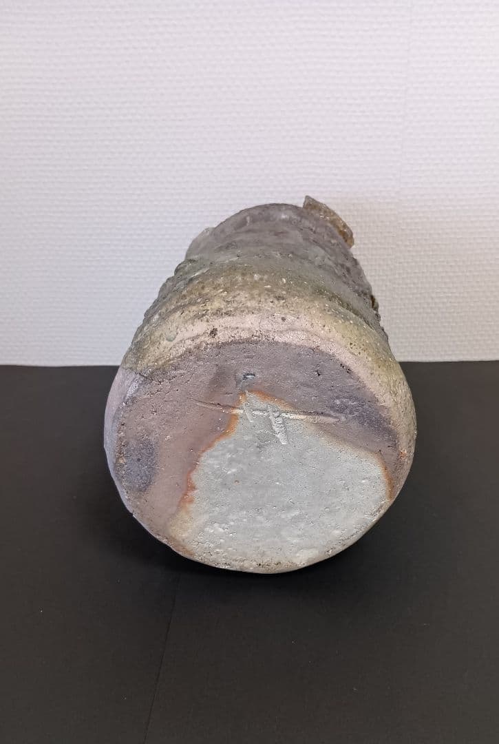 【茶道具】花入れ 信楽焼 杉本貞光 作