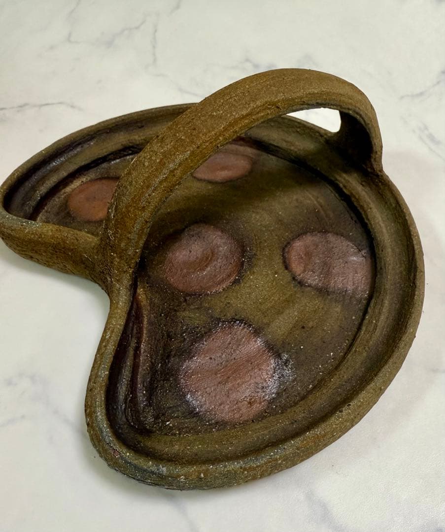 大森礼二　備前手鉢　共箱、共布、しおり