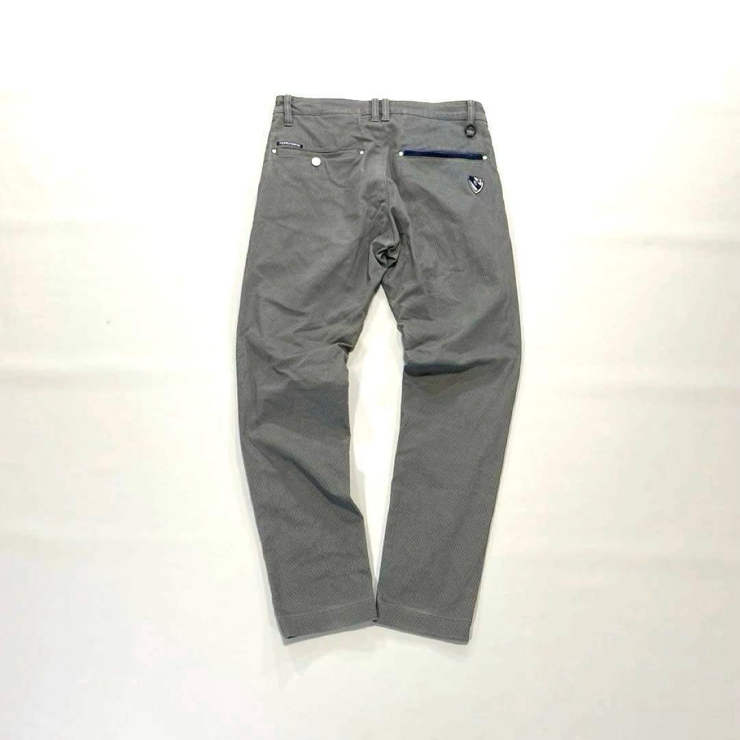 パーリーゲイツ　ロングパンツ　グレー　総柄　サイズ3 S〜タイト目M程度　通年