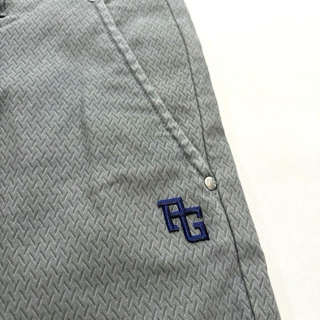 パーリーゲイツ　ロングパンツ　グレー　総柄　サイズ3 S〜タイト目M程度　通年