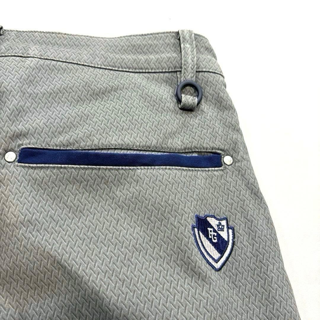 パーリーゲイツ　ロングパンツ　グレー　総柄　サイズ3 S〜タイト目M程度　通年