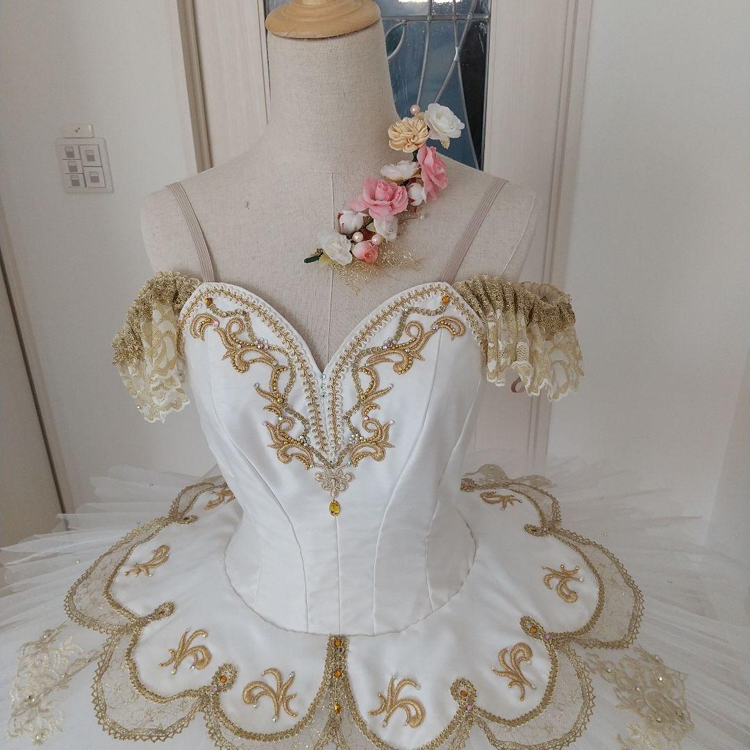 バレエ衣装 チュチュ お花頭飾り付き