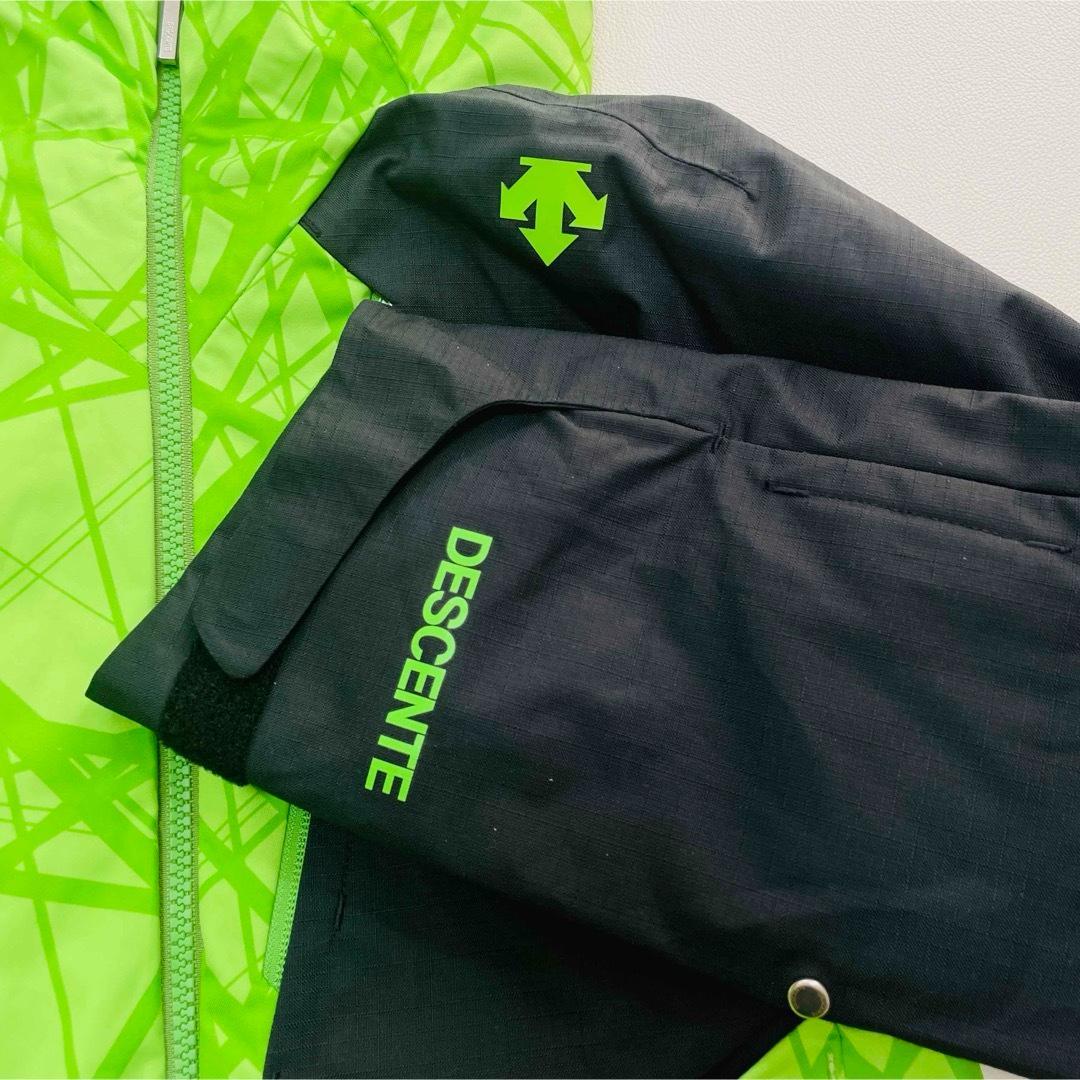 6649【美品】デサント　中綿スキージャケット　メンズ　グリーン　バイカラー