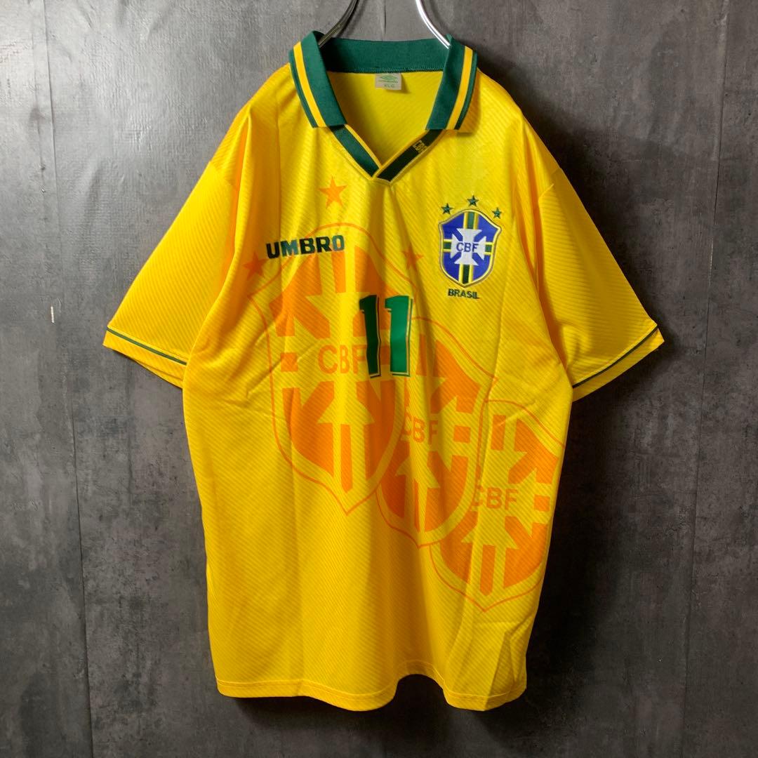 【★ロマーリオ】 サッカー 94 ブラジル代表 ユニフォーム 11番 XL 希少