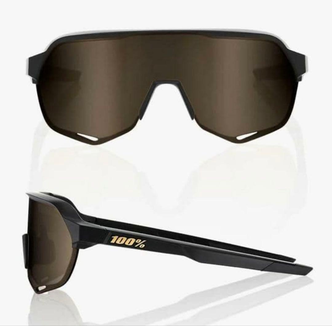 100% S2 マットブラック / ゴールドミラー ワンハンドレッド サングラス