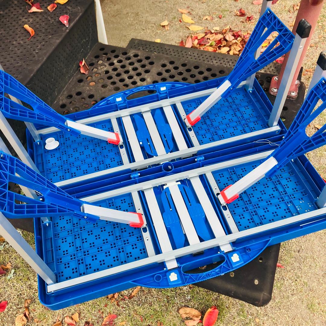 折りたたみキャンプテーブルセット 4人用　パラソル付き