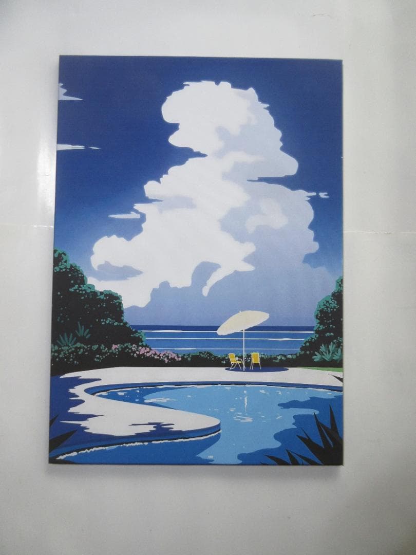 永井博ポスター 木製パネル加工の新品です。