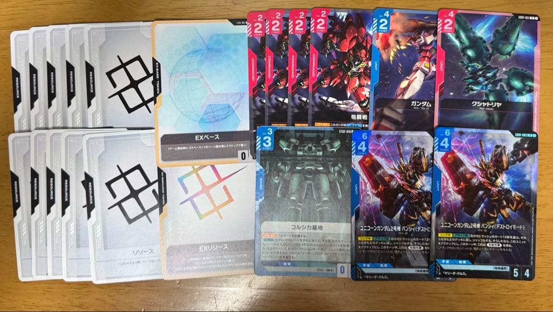 【ガンダムカードゲーム デッキ】赤青マリーダ 青赤マリーダ 調整パーツ付き
