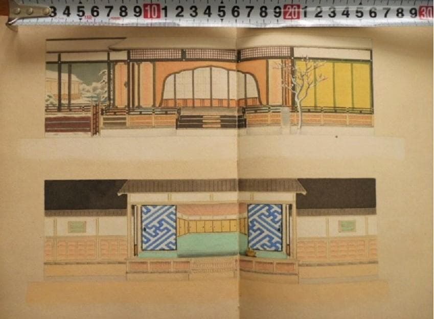 戦前　小貫春陽 道具帳　舞台装置 大道具　歌舞伎背景画家　舞台美術家　勝川