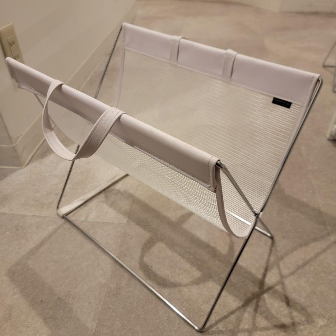 サキ 手荷物入れ セルフワゴン メッシュ×レザー調 ホワイト R-358 3点